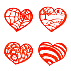 [LINE絵文字] Kid Drawn Heart Emoji V.8の画像