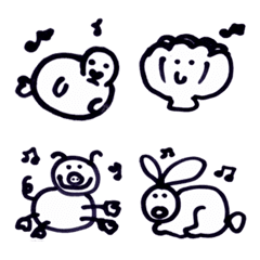 [LINE絵文字] Kid Drawn Animalsの画像