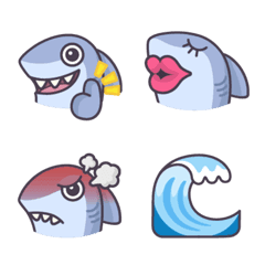 [LINE絵文字] Duke The Surfing Shark Emoji Regularの画像