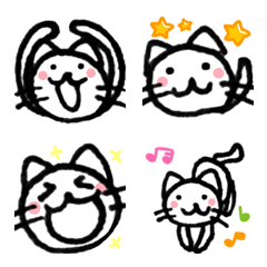 [LINE絵文字] 使いやすい！手描きねこの絵文字の画像