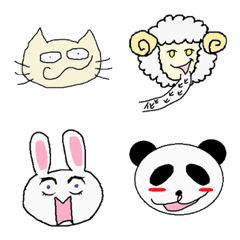 [LINE絵文字] らくがき動物の画像