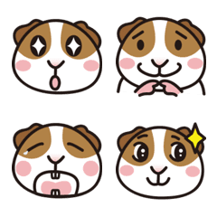 [LINE絵文字] Lovely Guinea Pigの画像