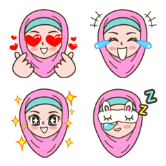 [LINE絵文字] Hijab girl Emojiの画像