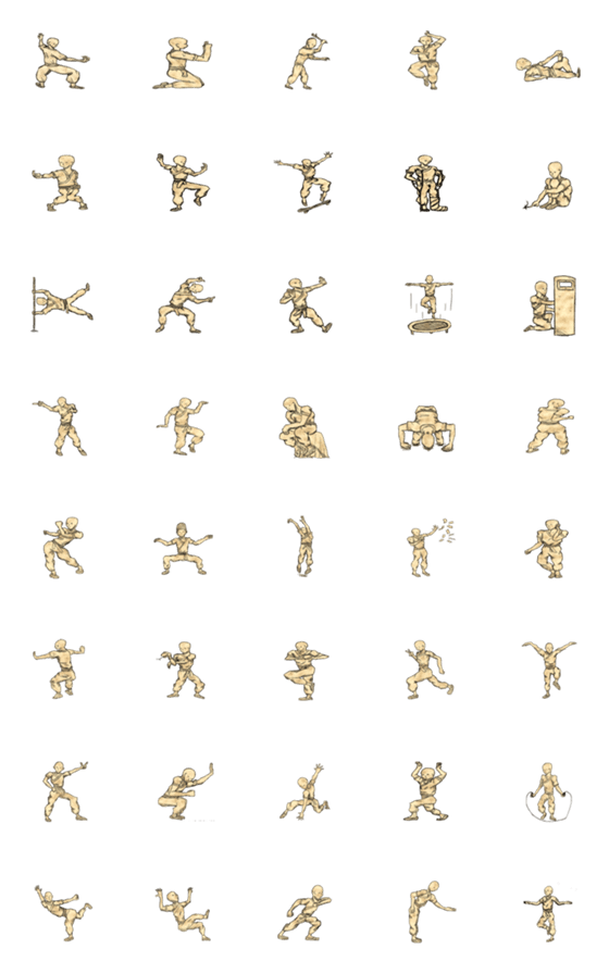 [LINE絵文字]dancing poseの画像一覧