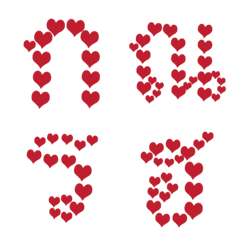 [LINE絵文字] Heart Fonts Emoji (Thai)の画像