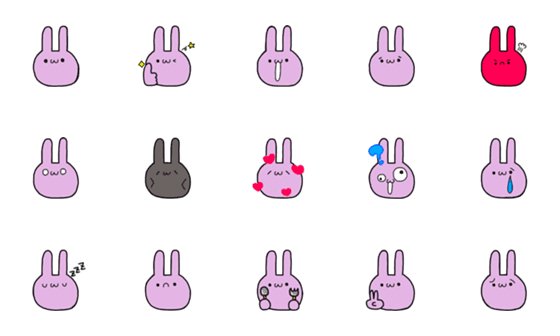 [LINE絵文字]ダー子のうさちゃんの画像一覧