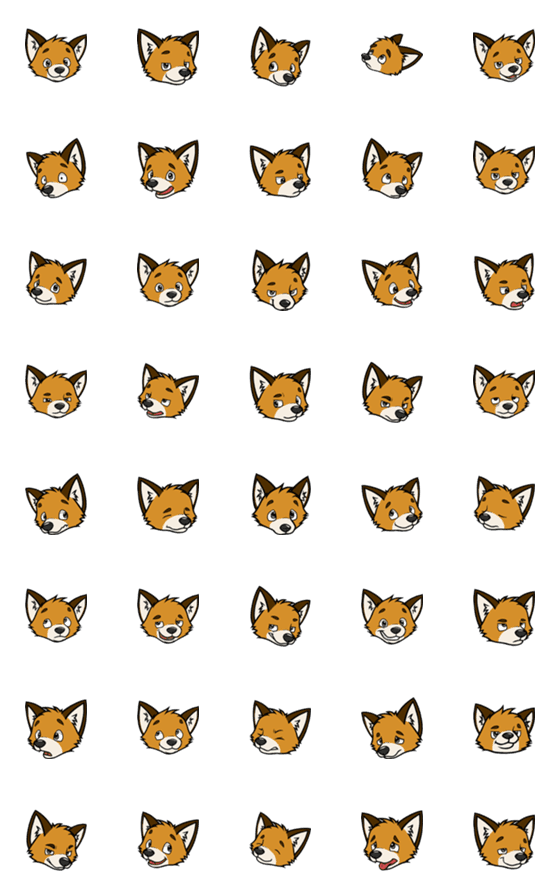 [LINE絵文字]Codi the fox Emojiの画像一覧