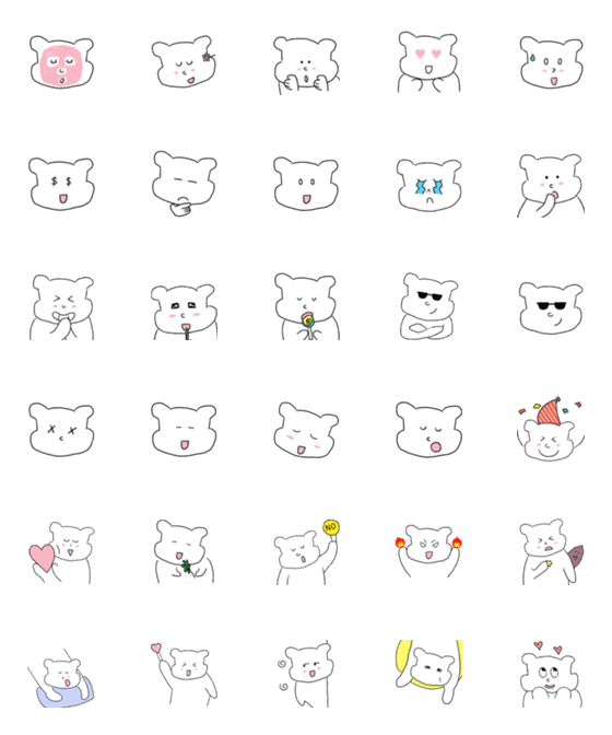 [LINE絵文字]クマ emojiの画像一覧