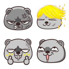 [LINE絵文字] gangster bear-Adi Emojiの画像