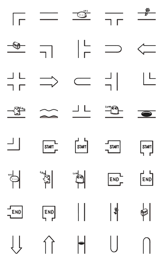 [LINE絵文字]Create a labyrinth togetherの画像一覧