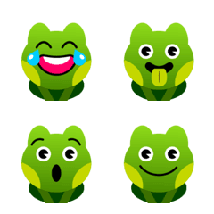 [LINE絵文字] Cute Little Frog Emojiの画像