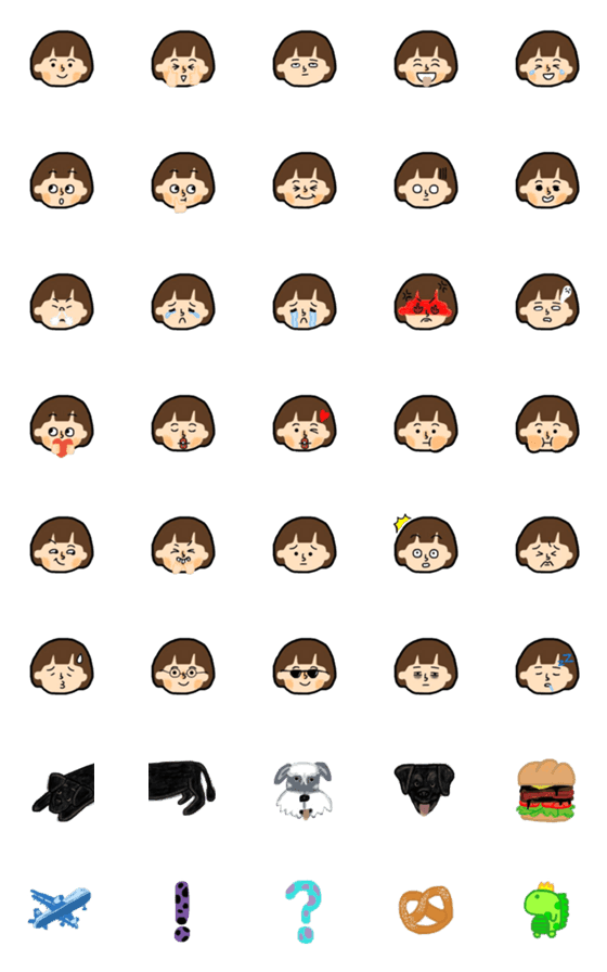 [LINE絵文字]Jane Jane Emojiの画像一覧