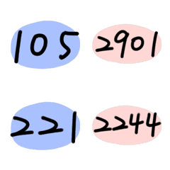 [LINE絵文字] Combination of numbersの画像