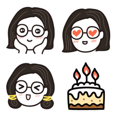 [LINE絵文字] Ordinary girl Emojiの画像