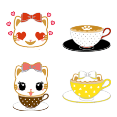 [LINE絵文字] Coffee Catの画像