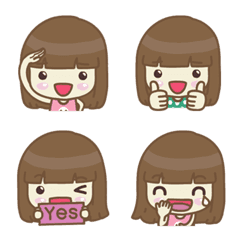 [LINE絵文字] Hello Pretty Girl Emojiの画像