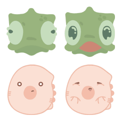 [LINE絵文字] Chameleon ＆ Caterpillar Emojiの画像