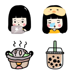 [LINE絵文字] Lazy crazy nuttar emojiの画像