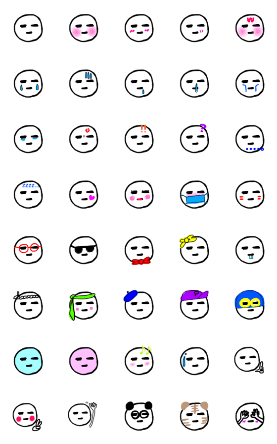 [LINE絵文字]porker_face_emojiの画像一覧