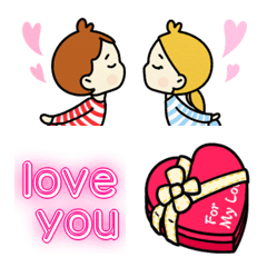 [LINE絵文字] C＆L love you foreverの画像