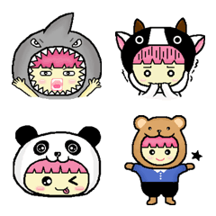 [LINE絵文字] Q sister  Expression stickersの画像