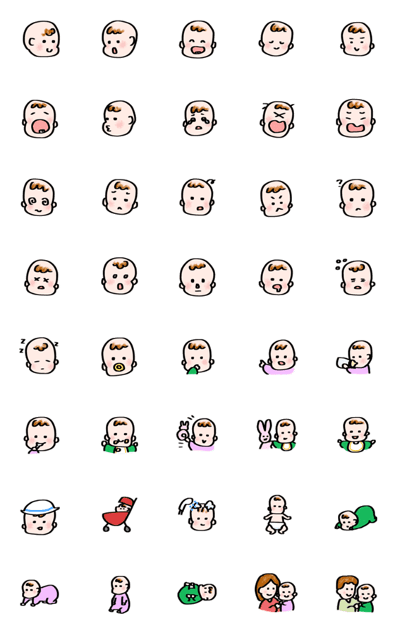 [LINE絵文字]いろんな赤ちゃんの画像一覧
