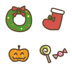 [LINE絵文字] クリスマス＆ハロウィン 絵文字の画像