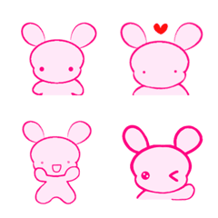 [LINE絵文字] Cute pink rabbit chuto.の画像