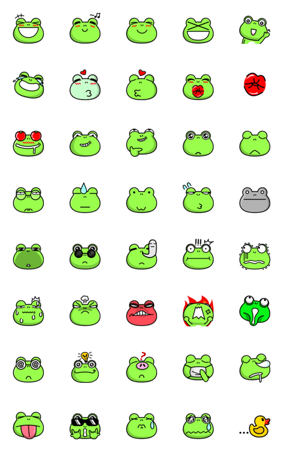 [LINE絵文字]Frog Bo's emojiの画像一覧