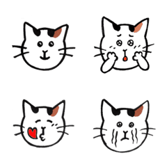 [LINE絵文字] ねこのみっちー絵文字 ちょうどいい表情の画像