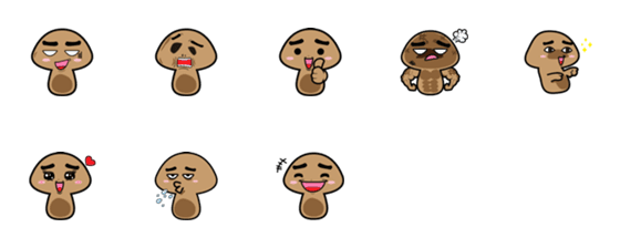 [LINE絵文字]mushroom babyの画像一覧