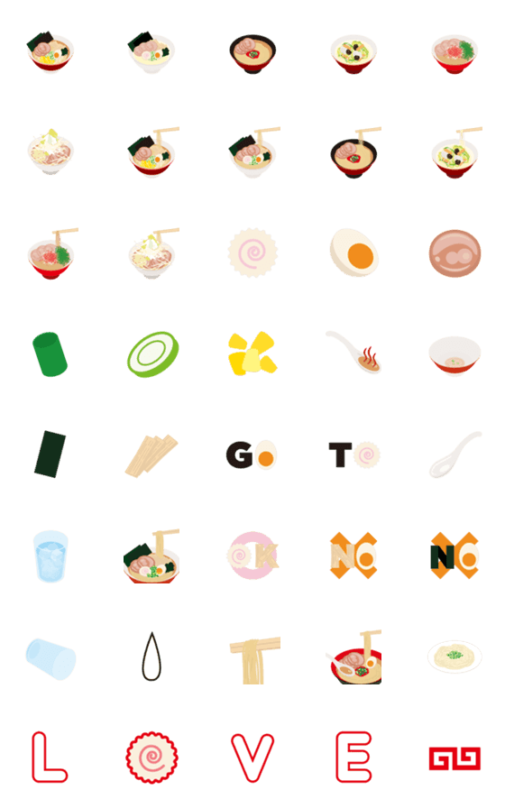 Line絵文字 ラーメン 40種類 1円