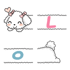 [LINE絵文字] Poodle alfabet emojiの画像