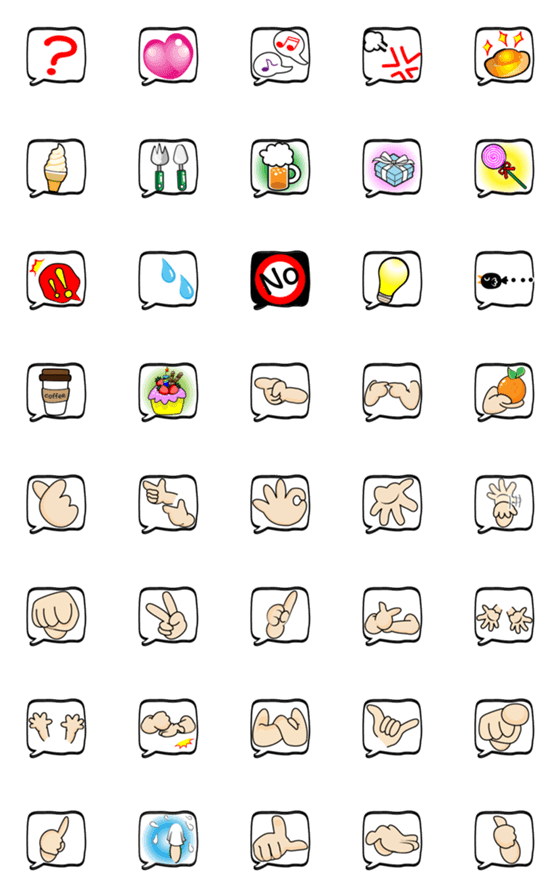 [LINE絵文字]Practical gestures and symbolsの画像一覧
