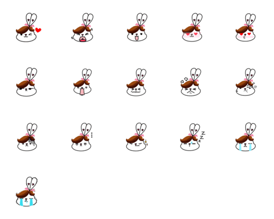 [LINE絵文字]Chirp Chirp Rabbitの画像一覧