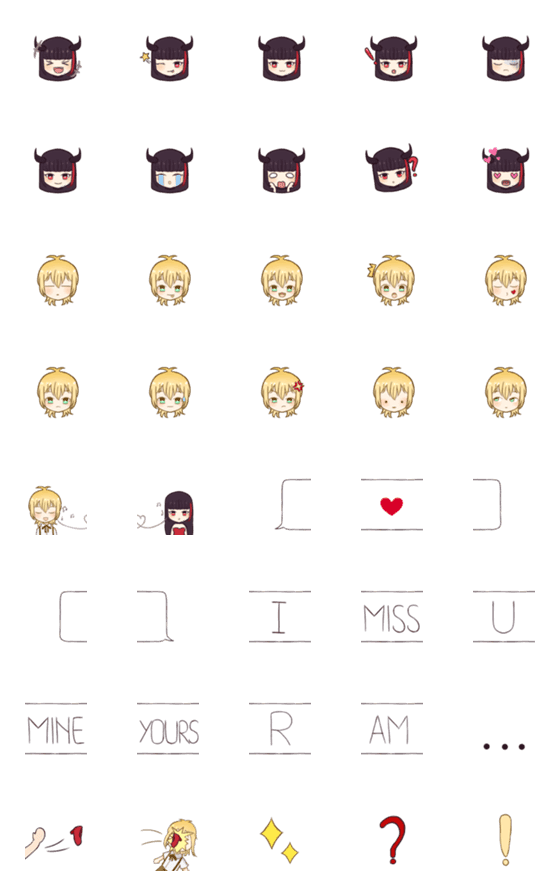 [LINE絵文字]Ruri ＆ Pocie : Daily EMOJIの画像一覧