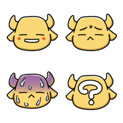 [LINE絵文字] Cute cow daily expression stickersの画像