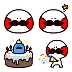 [LINE絵文字] Moustache Friend-emojiの画像