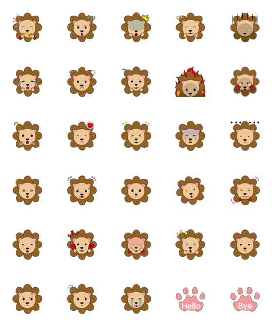 [LINE絵文字]Foret lionの画像一覧