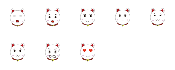 [LINE絵文字]Little white rabbit emoticon packの画像一覧