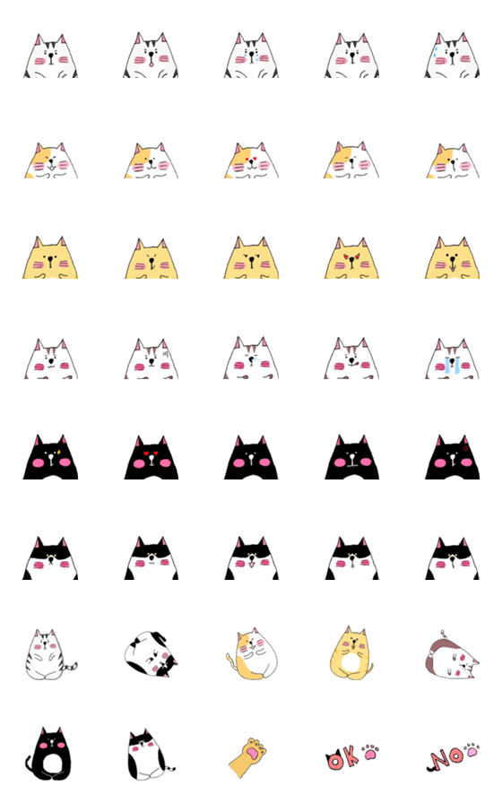 [LINE絵文字]cat tumblersの画像一覧