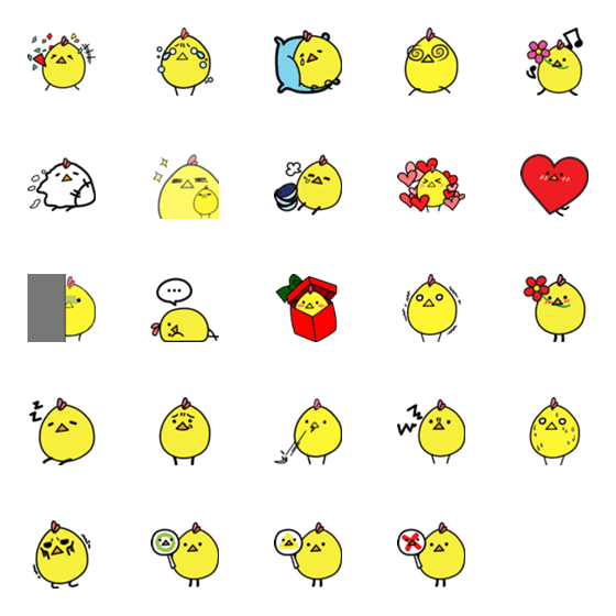 [LINE絵文字]chick-henの画像一覧