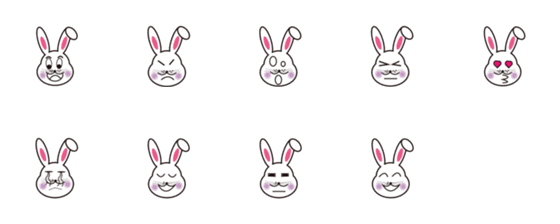 [LINE絵文字]Little Rabbitの画像一覧