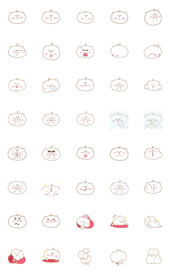 [LINE絵文字]Snow Bear Emojiの画像一覧