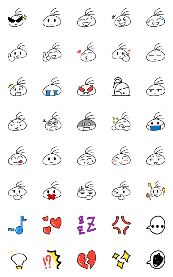 [LINE絵文字]Sanskrit Sanmao Emojiの画像一覧