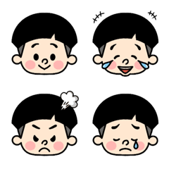 [LINE絵文字] どんぐり頭の男の子の画像