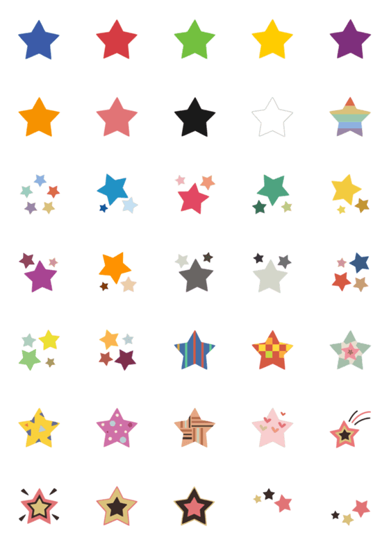 [LINE絵文字]COLOR STARSの画像一覧