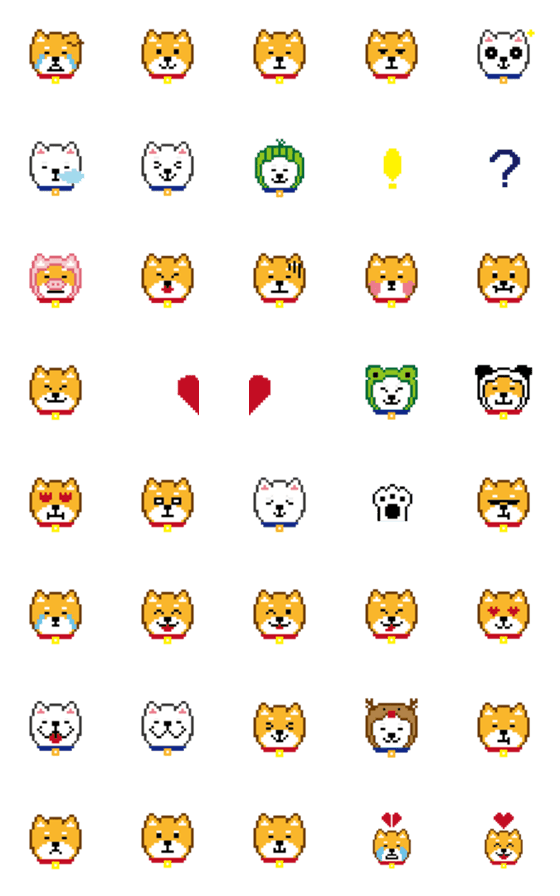 [LINE絵文字]Q shi-ba emojiの画像一覧