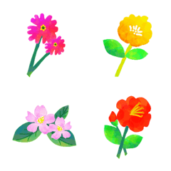 [LINE絵文字] お花絵文字の画像