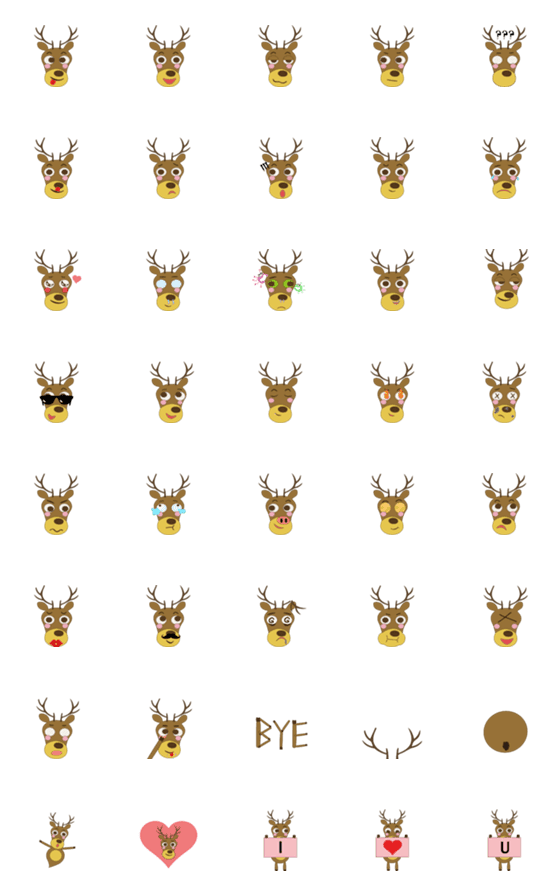 [LINE絵文字]I am a deer called Rere ！の画像一覧